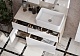 Акватон Мебель для ванной Мишель 100 с гранитной столешницей дуб эндгрейн/белый – фотография-22